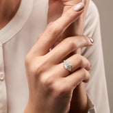 טבעת ארט-דקו יהלומי מעבדה