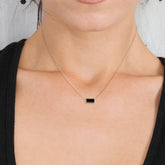 שרשרת כסף מצופה רודיום אוניקס בגט Corsica