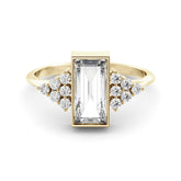 טבעת ארט-דקו בגט יהלומי מעבדה