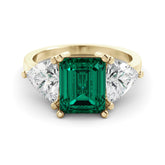 טבעת ארט-דקו אמרלד מוסונייט