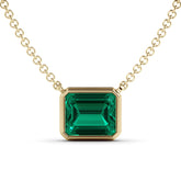 שרשרת זהב משובצת אמרלד 6.51 קראט