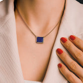 שרשרת זהב משובצת ספיר 6.51 קראט