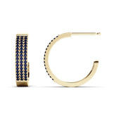 עגילי ספיר PAVÉ Crescent