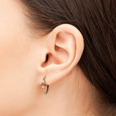 זוג עגילי יהלום סמוקי קוורץ Paris