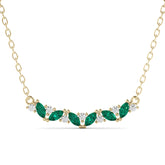 שרשרת זהב אמרלד ויהלומים Frangelica