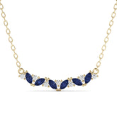 שרשרת זהב ספיר ויהלומים Frangelica