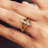 טבעת בגט יהלומים Vertical