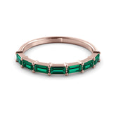 Seven baguette emerald ring