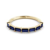Seven baguette sapphire ring