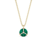 שרשרת זהב מרקיזות אמרלד ויהלום
