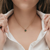 שרשרת זהב מרקיזות אמרלד ויהלום