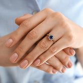 טבעת ספיר ויהלומים Anne