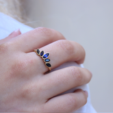 טבעת ספיר Crown