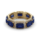 טבעת נצח ספיר ויהלומים Timeless