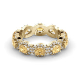 טבעת נצח משובצת סיטרין ויהלומים