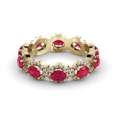 טבעת נצח רובי משובצת יהלומים