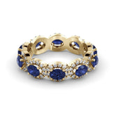 טבעת נצח ספיר משובצת יהלומים