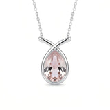 Morganite Drop Gold Necklace - Penelope
