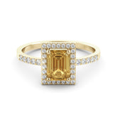 טבעת סיטרין 1.02 קראט ויהלומים Riaz