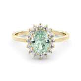 Diana Green Aquamarine and Diamond Ring