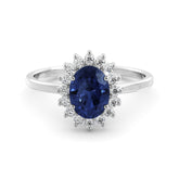 Diana Sapphire and Diamond Ring