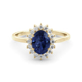 טבעת Diana ספיר ויהלומים