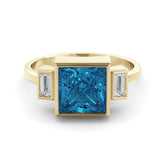 טבעת וינטאג' לונדון בלו-טופז Alaska