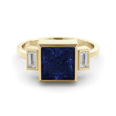 טבעת וינטאג' ספיר כחולה Alaska