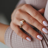 טבעת מוסונייט ויהלומים Adelina