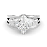 טבעת מוסנייט Princess cut