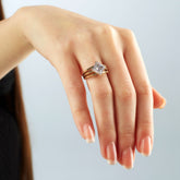 טבעת יהלום מעבדה Princess cut