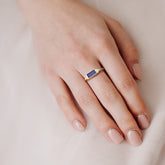 טבעת ספיר בגט ויהלומים