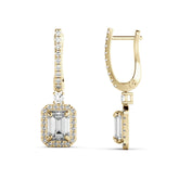 עגילי מוסונייט ויהלומים Michaela