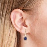 עגילי ספיר ויהלומים Michaela