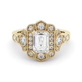 טבעת וינטאג' מוסונייט Morellia