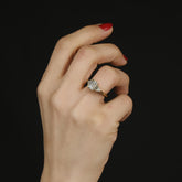 טבעת זהב יהלומי מעבדה Naomi