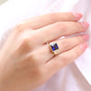 טבעת וינטאג' ספיר כחולה