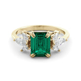 טבעת אמרלד ומוסונייטים Rose