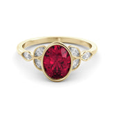 טבעת רובי ומוסנייט Lei