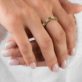 טבעת קלטית משובצת יהלומים