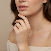 Delicate baguette and diamond Moissanite ring