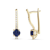 עגילים ספיר ויהלומים Clarana