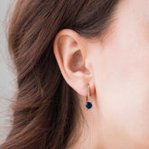 עגילים ספיר ויהלומים Clarana