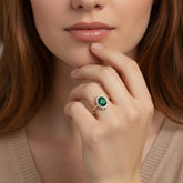 טבעת Diana אמרלד ויהלומים