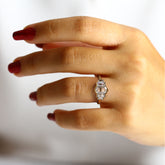 טבעת זהב מוסונייט Royal-Harmony