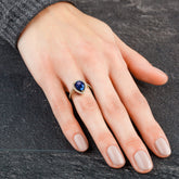 טבעת ספיר ויהלומים Jenny