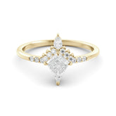 טבעת כתר Moissanite Kite