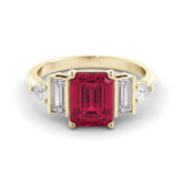 טבעת רובי ויהלומי מעבדה Grace