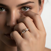 טבעת מורגנייט ויהלומים Indaco