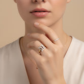 Afroditi Morganite and Diamond Ring
